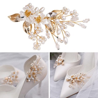 WONDER 1 pair Wedding Shoe Decorations Women Pearl Brooch Charm Buckle #5