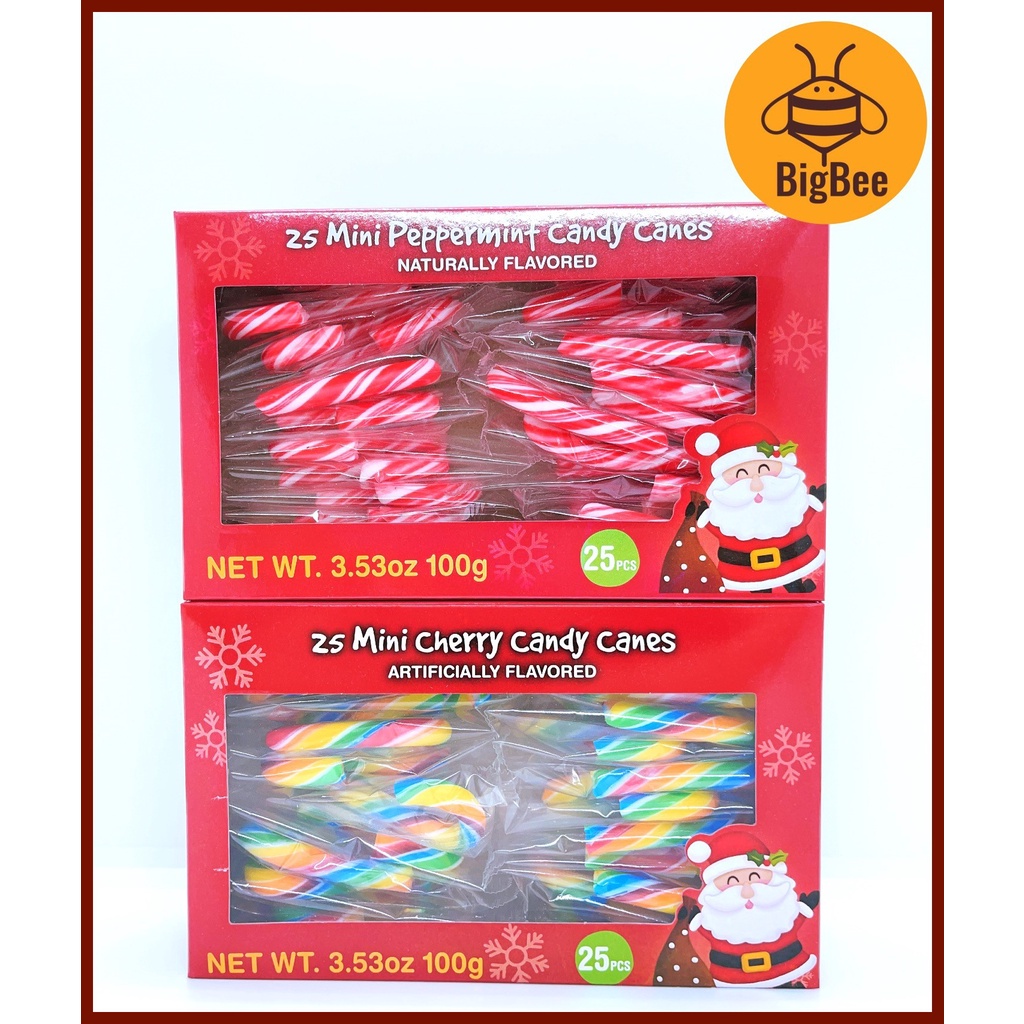 Mini Candy Canes - 25pcs/box Peppermint Candy Canes / Cherry Candy ...