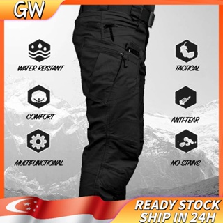 💥GW💥Men's Waterproof Tactical Pants Military Pants Outdoor Sports Breathable Pants Multi Pocket ix7