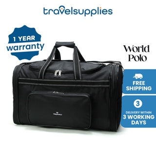 Travelsupplies World Polo Large Capacity Unisex Big Duffle Bag with 4 Compartments and Removable Shoulder Strap