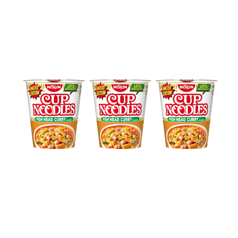 Nissin Fish Head Curry Flavour Cup Noodles 3/6/12/24 Cups - LIMITED ...