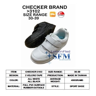 Checker 3102 Size 30 - 39 School Shoes Black PVC Sneakers Men Lady Kids Indoor Outdoor Sport Fashion SFM 1401 2196 #1