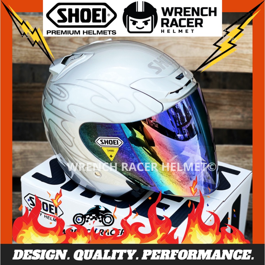 Helmet SHOEI JFORCE 2 Jack Helmet / Visor CJ1 (Premium 1 to 1) Topi ...