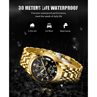 LIGE Men Watch Stainless Steel Waterproof Fashion Chronograph Analog Quartz Wristwatch #4