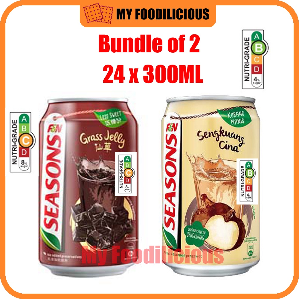Season Grass Jelly / Water Chestnut 24x300ml Cincau/ Sengkuang Cina