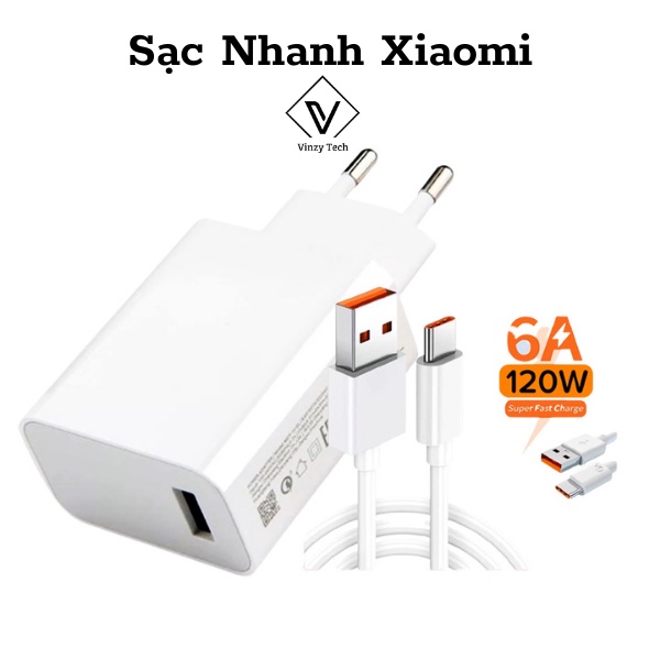 Sạc Xiaomi 18W 22.5W 27W 33W 65w Mi Charge Turbo USB 5A Type-C nguyên Seal Vinzy Tech Bảo hành lỗi 1
