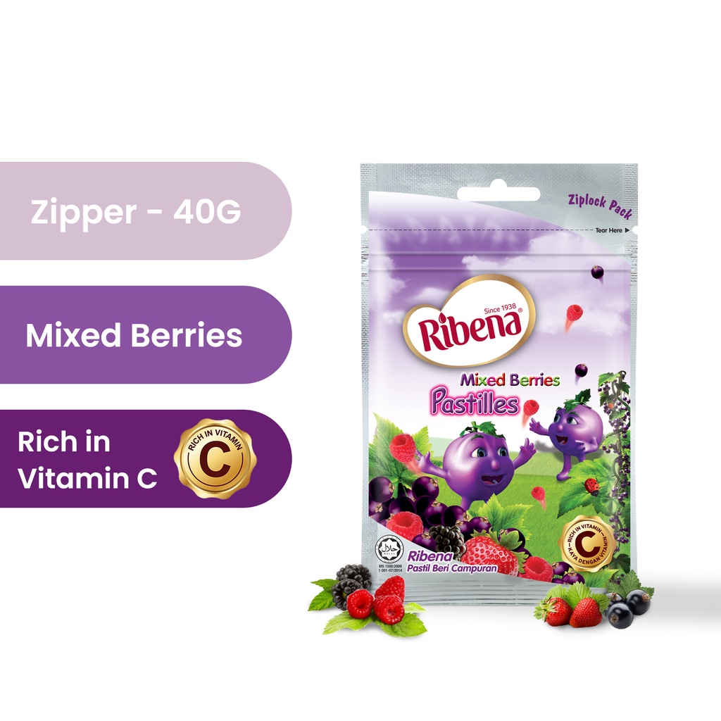 Ribena Pastilles Mixed Berries Ziplock 20S (Halal) Shopee Singapore