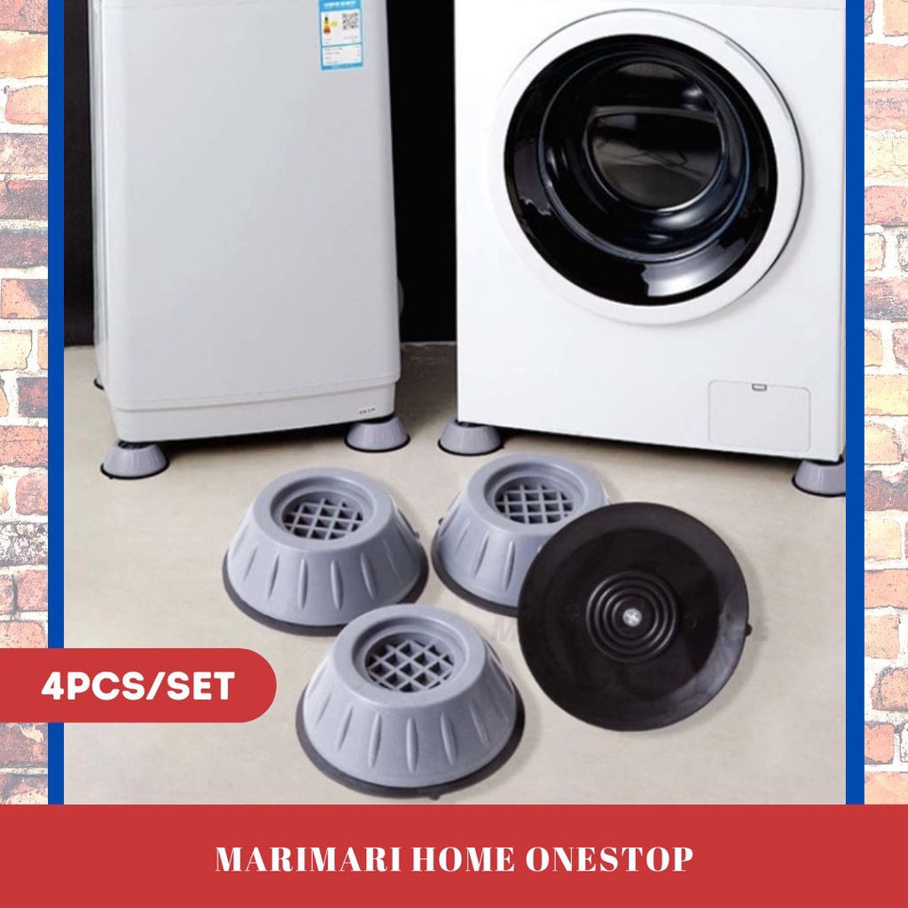 [Shop Malaysia] 4pcs washing machine pad anti slip noise reducing feet base refrigerator anti vibration pad pelapik mesin basuh 洗衣机脚垫