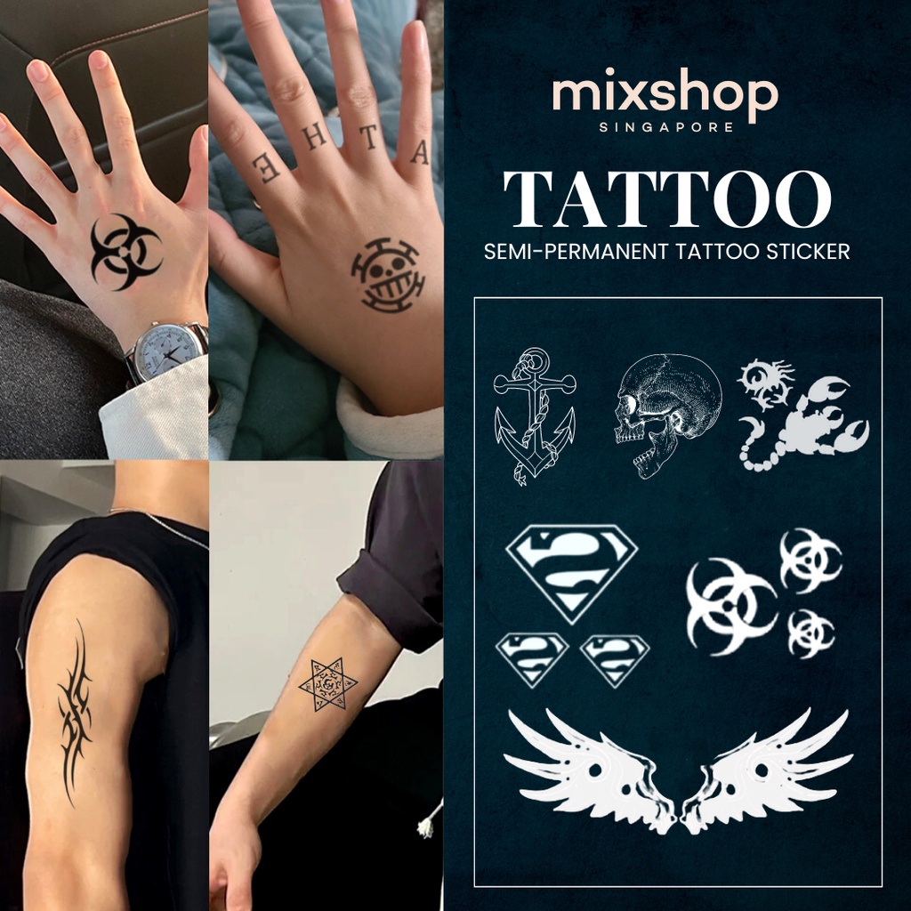 mixshop Men Tattoo Permanent Long-Lasting Waterproof Arm Sleeve Dragon,  Tribal, Koi, Devil[SG READY STOCK] | Shopee Singapore