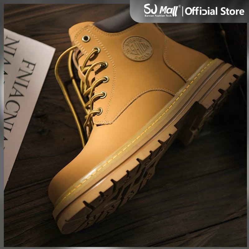 Korean Fashion ankle boots Martin shoes for women - Chunky Sole rubber shoes soft light weight high