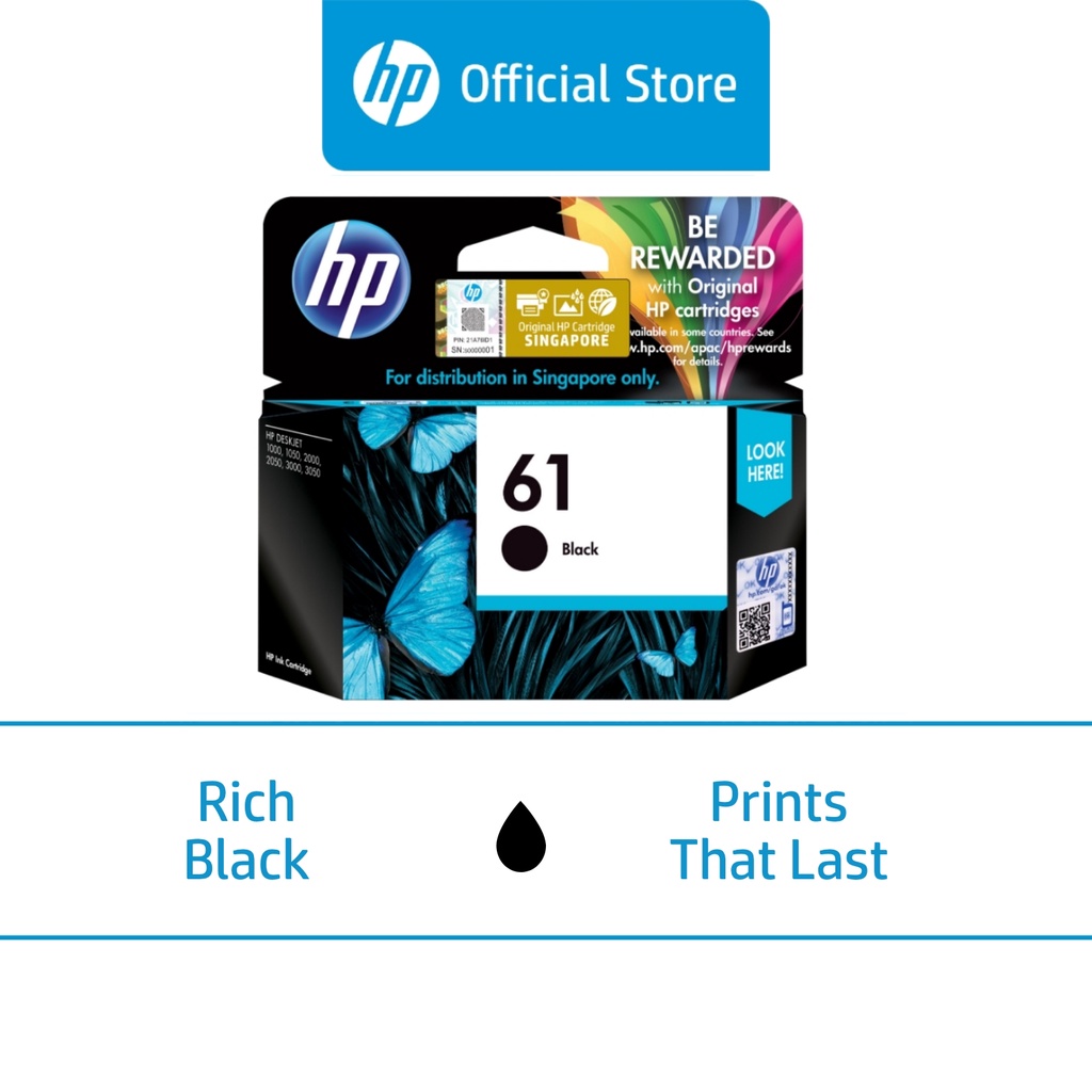 HP Original 61 Ink Cartridge / HP Deskjet 1000 / 1050 / 2000 / 2050