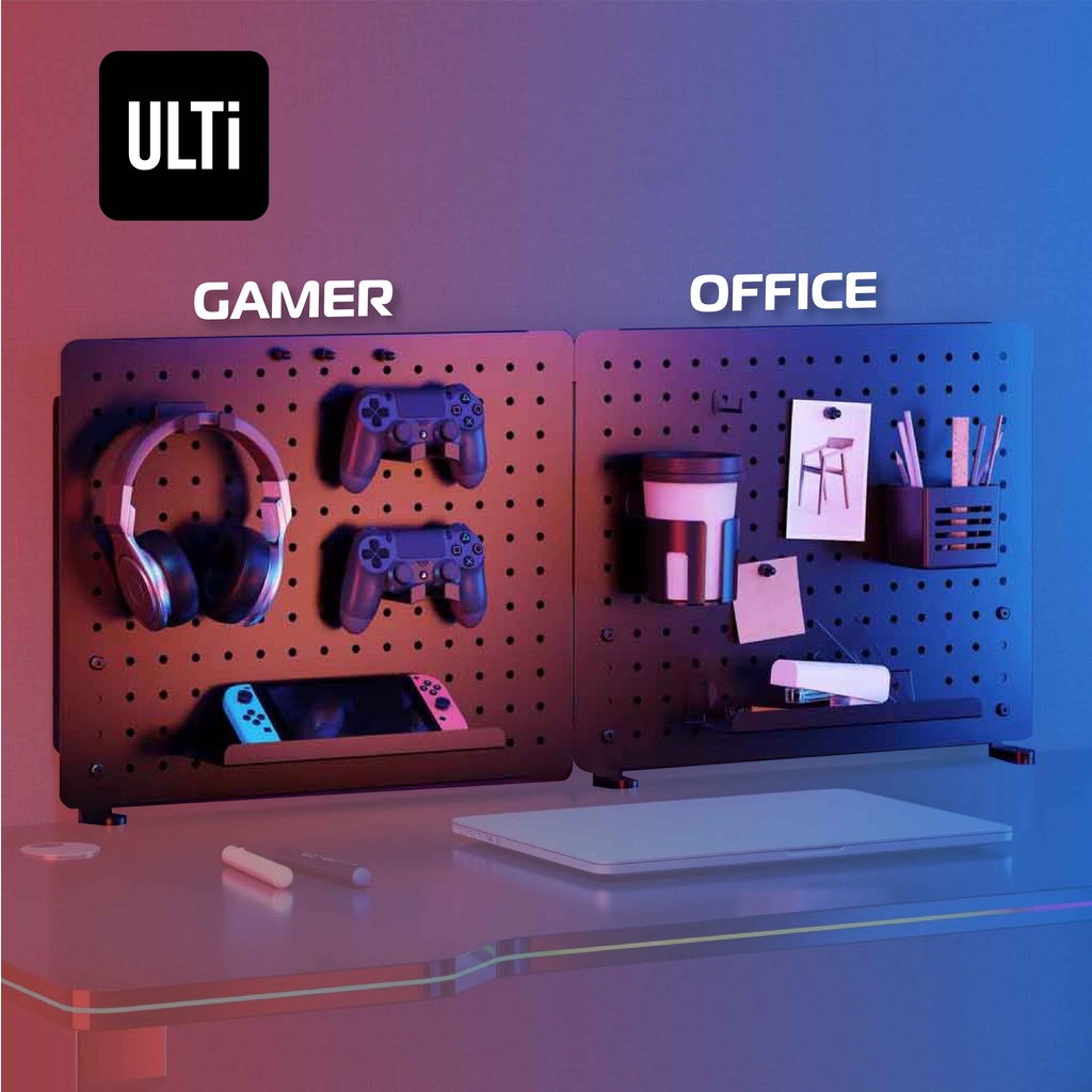 ULTi Pegboard Panel & Accessories Bundle Desk Organizer No Drill