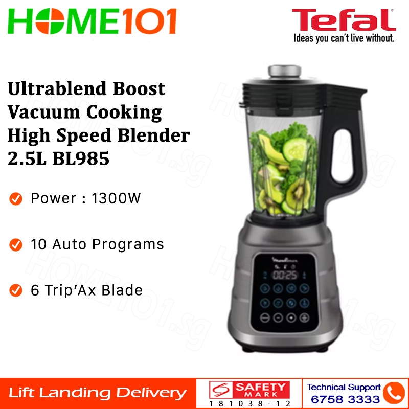 Tefal Ultrablend Boost Vacuum Cooking High Speed Blender 2.5L BL985A