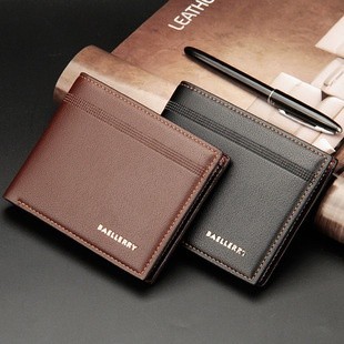 Fuerdanni Men's Short Wallet Multi-card Fashion leather Trifold Wallet Coin Purse for Men #7