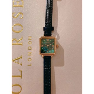 Gift Box Small Green Watch Square Mother-Of-Fritillary Dial Malachite Diamond Belt Steel Band Mesh Lola Rose 2-Needle Quartz No Calendar Women's #2