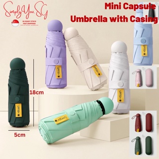 [SG SELLER] SimplyYou.SG Mini Umbrella Capsule Anti-UV Lightweight Pocket Foldable