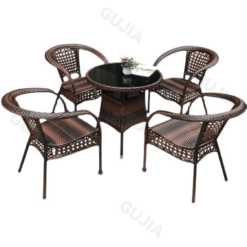 GC Rattan Chair Outdoor Table And Chair Three Piece Combination Leisure