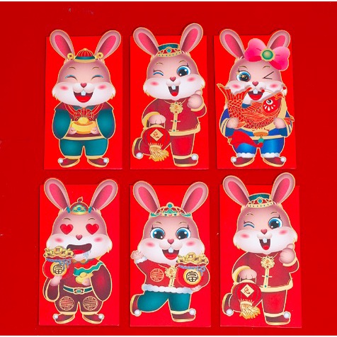 ROCKYSTUDIO 2023 Red Envelopes National Trendy Cartoon Zodiac Creative Li  Shifeng Year Of The Rabbit Chinese New Thousand Yuan Year-Pressing Wholes |  Shopee Singapore