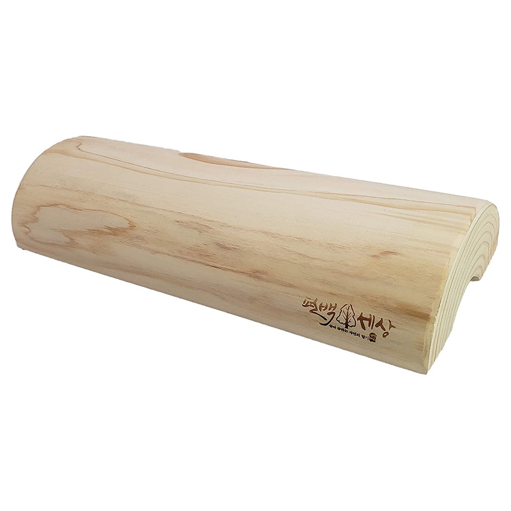 Therapeutic Wooden Pillow made of Hinoki Cypress for Stiff Neck