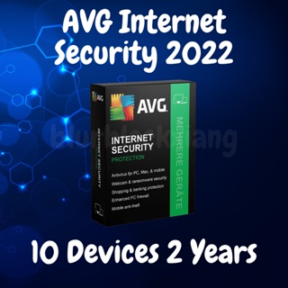 [Genuine] AVG Anti Virus Internet Security 2022 Multi-Device Digital 10 Devices 2 year - Windows, Android, Mac, iOS