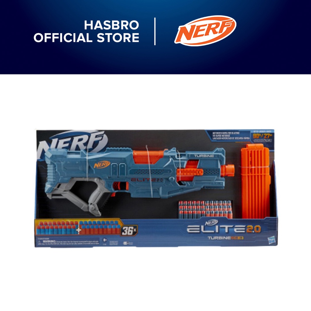 Nerf Elite 20 Turbine Cs 18 Motorized Blaster 36 Darts 18 Dart Clip