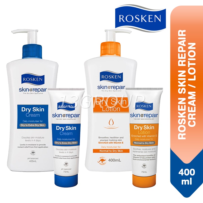 Rosken Skin Repair Dry Skin Cream Lotion Sensitive Assorted Shopee Singapore