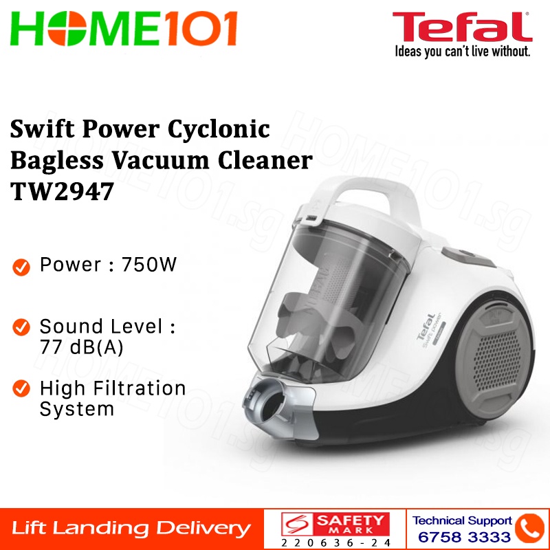 Tefal Swift Power Cyclonic Bagless Vacuum Cleaner TW2947 | Shopee Singapore