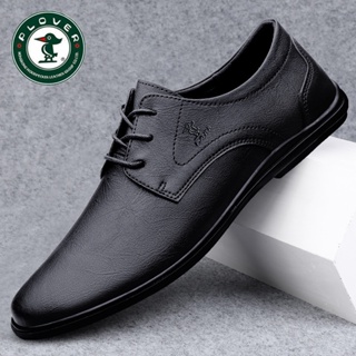 【READY STOCK】Leather Oxford boots men leather manufacturing black trendy formal boots men lace up business leather shoes #1