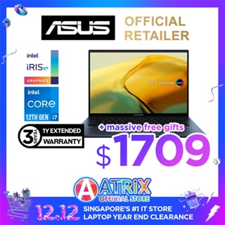 【Same Day Delivery】ASUS Zenbook 14 UX3402ZA-KM197W | 14.0 OLED 400nits |  i7-1260P | 16GB LPDDR5 RAM | 512GB S