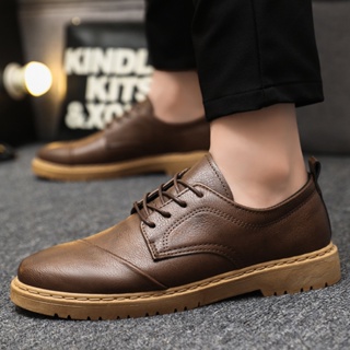 Men's Shoes Fashion Leather Shoes Loafers Shoes Slip-on Work Shoes Lazy shoes