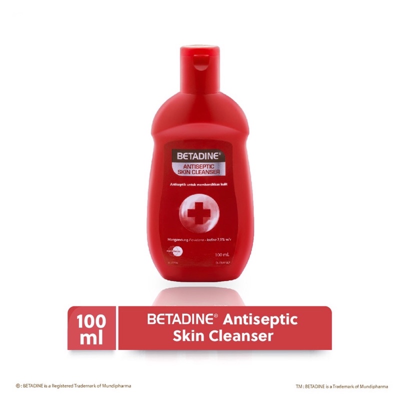 Betadine Antiseptic Skin Cleanser Antiseptic Liquid Bath Soap 100ml