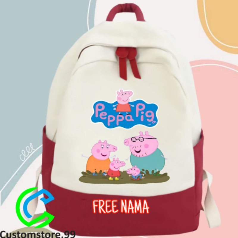 Peppa PIG Bag For Children FREE Name School Bag Shopee Singapore