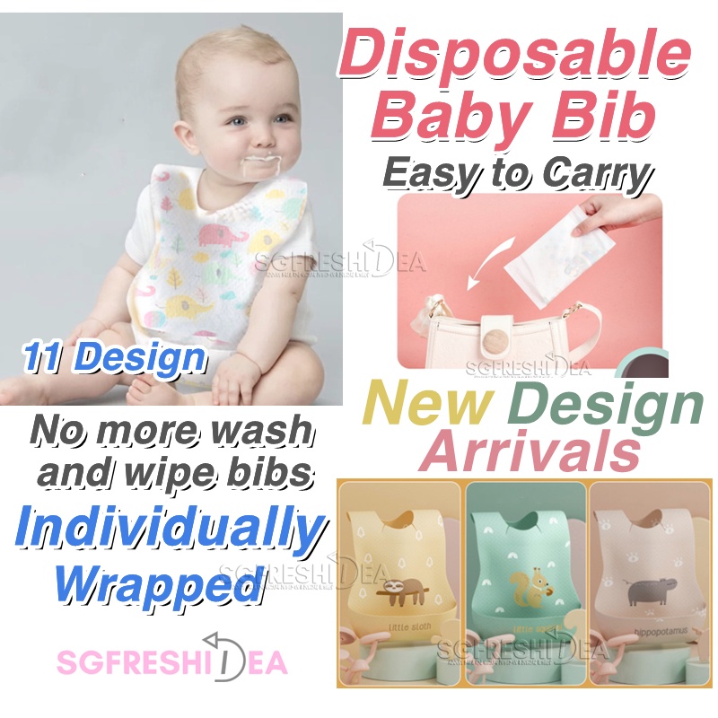 Infant Disposable Feeding Bib Waterproof Baby Saliva Bibs For Kids Children Toddler Silicone Burp Cloth Single Use Paper
