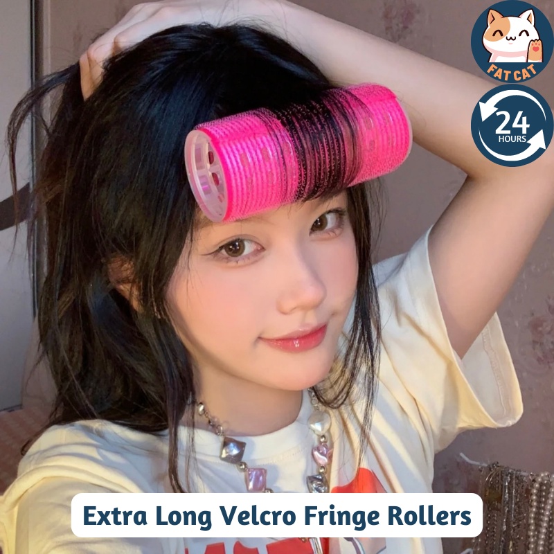 [SG Stock] Extra Long Fringe Roller Air Bangs Hair Rollers Curlers Shopee Singapore