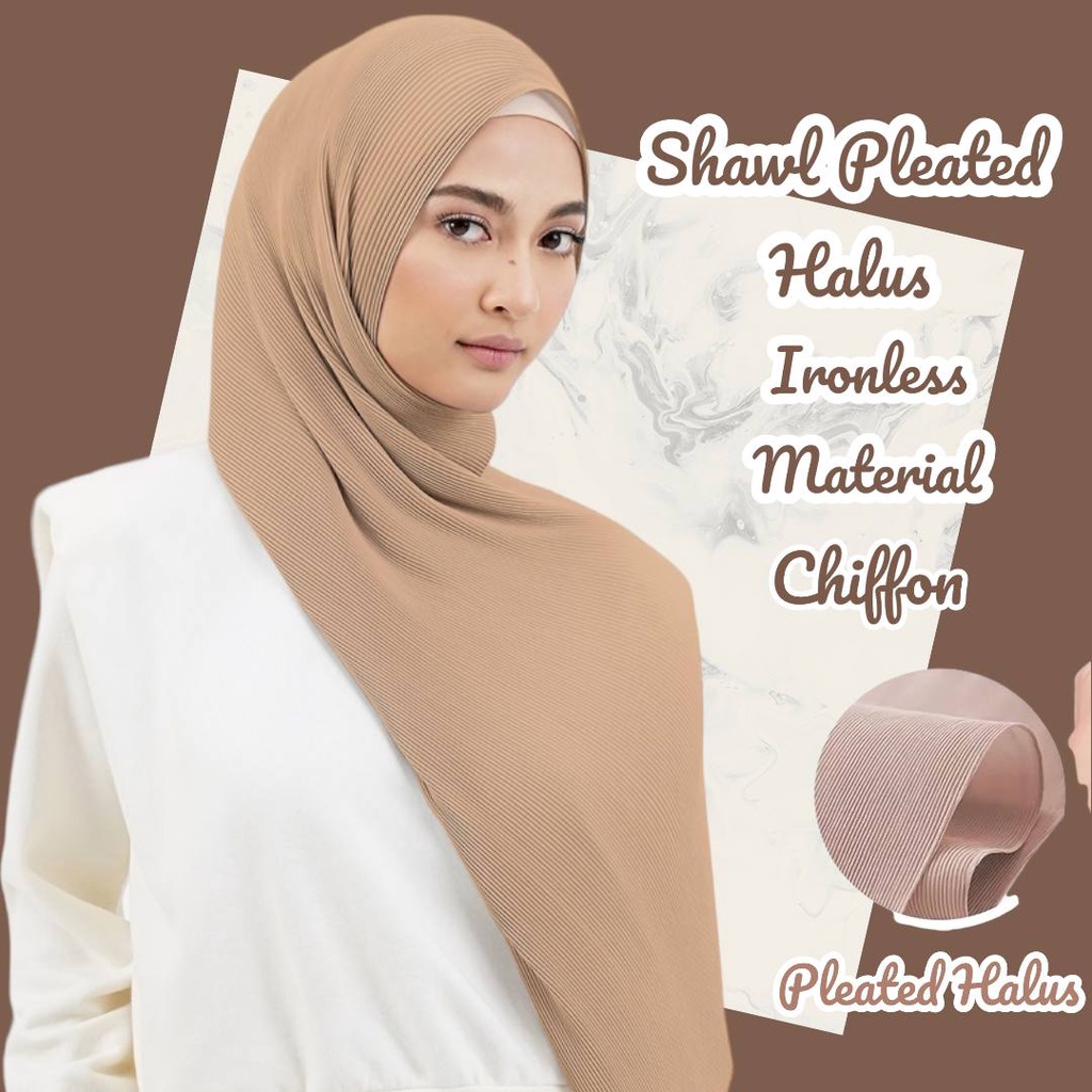 shawl crush pleated