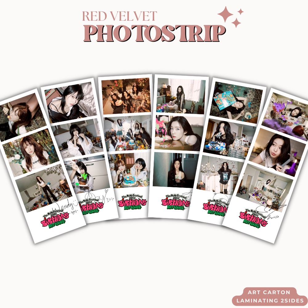 photo-strip-red-velvet-birthday-price-1pcs-lamination-2-sides-photo