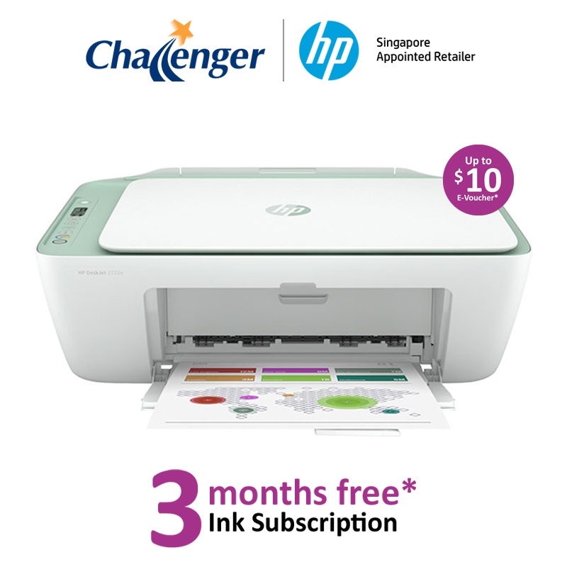 HP Deskjet 2722e AllinOne Printer (Green 297X0A) [Instant Ink Ready