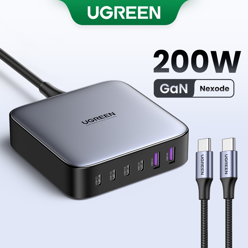 Ugreen Nexode W Usb C Desktop Charger Ports Gan Pd Fast Charger Usb Charging Station