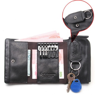 Special promotion SG Genuine Leather Men Key Wallet Small Male Purse With Coin Pocket Key Holder Man Pouch Housekeeper  #3