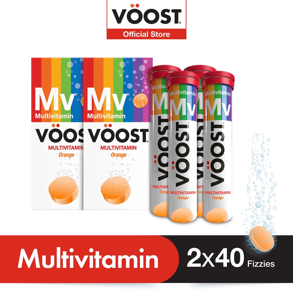 VOOST Multivitamin Bundle 2 x 40 Tabs Multivitamin Effervescent Vitamin Supplement Shopee