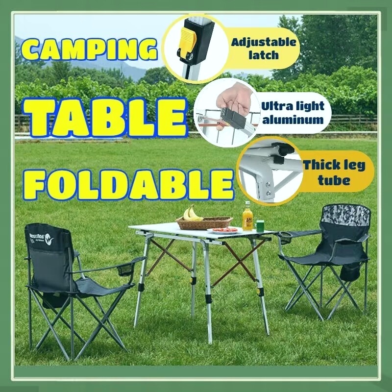 [Ultra light] Foldable table portable table camping table folding table outdoor table adjustable