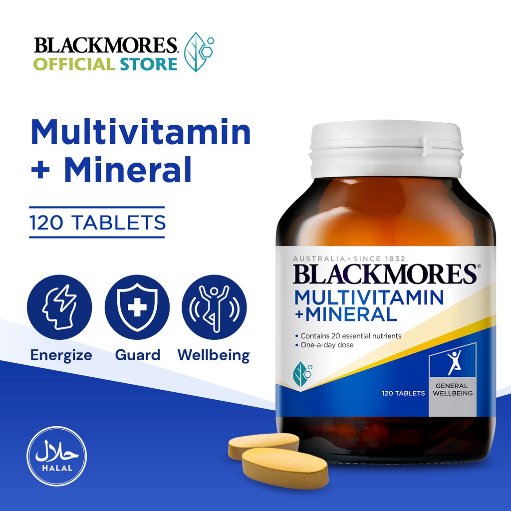 Blackmores Multivitamins Minerals 120s Supports General Wellbeing