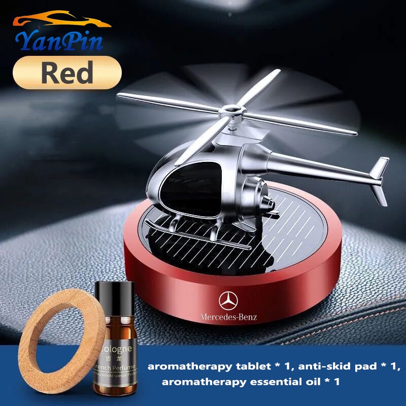 Mercedes Benz Car Perfume Solar Helicopter Rotating Ornaments Car ...