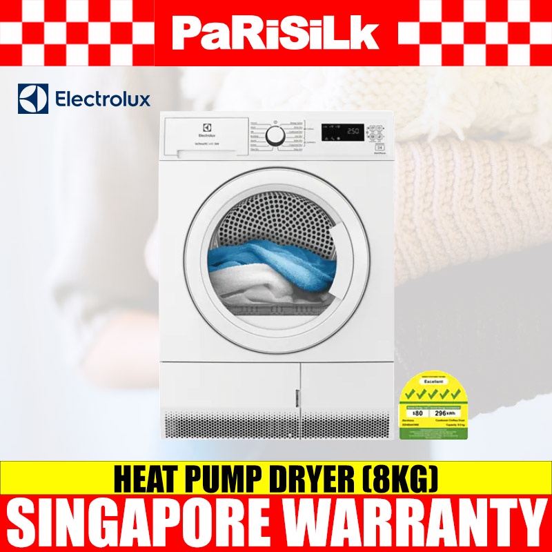 Electrolux EDH804H3WB UltimateCare 300 Heat Pump Dryer (8kg)(Energy Efficiency 5 Ticks) Shopee