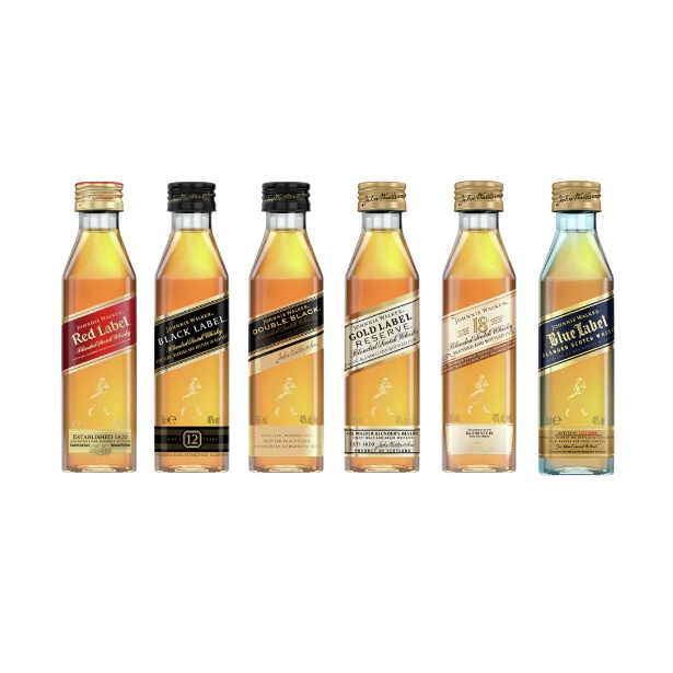 Johnnie Walker Blue Label Aged 18 Years Gold Reserve Double Black Red Blended Scotch Whisky 50ml