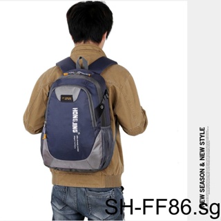 Backpack Waterproof 30L Large Capacity Outdoor Rucksack Backpacking Packsack Zipper Closure Nylon Polyester Storage Bag[ff86]