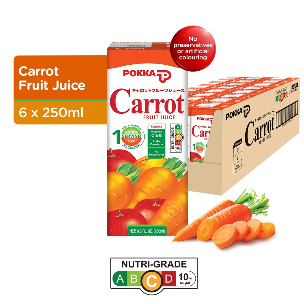 Pokka Carrot Fruice Juice (6s x 4 x 250ml) Shopee Singapore