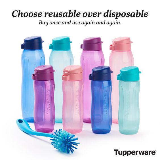 Tupperware Slim Eco Bottle 1l750ml500ml310mlbotol Airwater Bottleaquaslim Shopee Singapore