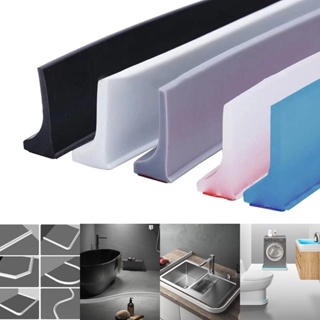 PNL Water Retaining Strip Shower Dam Barrier Water Stopper  Self-Adhesive Water Strip Flood Barrier Non-slip Bendable Silicone Dry and Wet Separation Kitchen Water Stopper