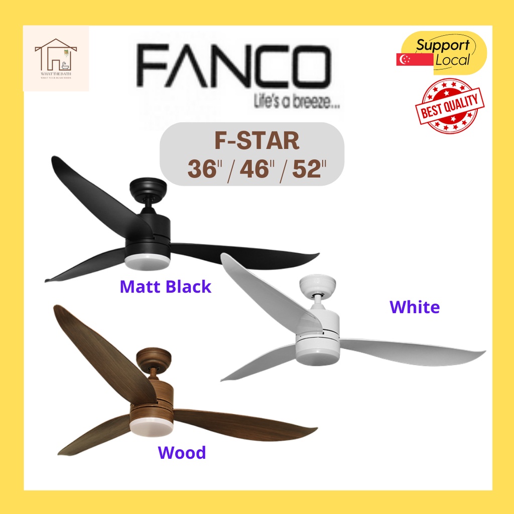 [SG SELLER] FANCO FStar Ceiling Fan with 3 tone LED Light, Remote DC